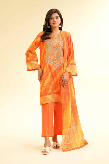 Nishat Linen 2 Piece - Printed Embroidered Suit - 42501161 Online Shopping
